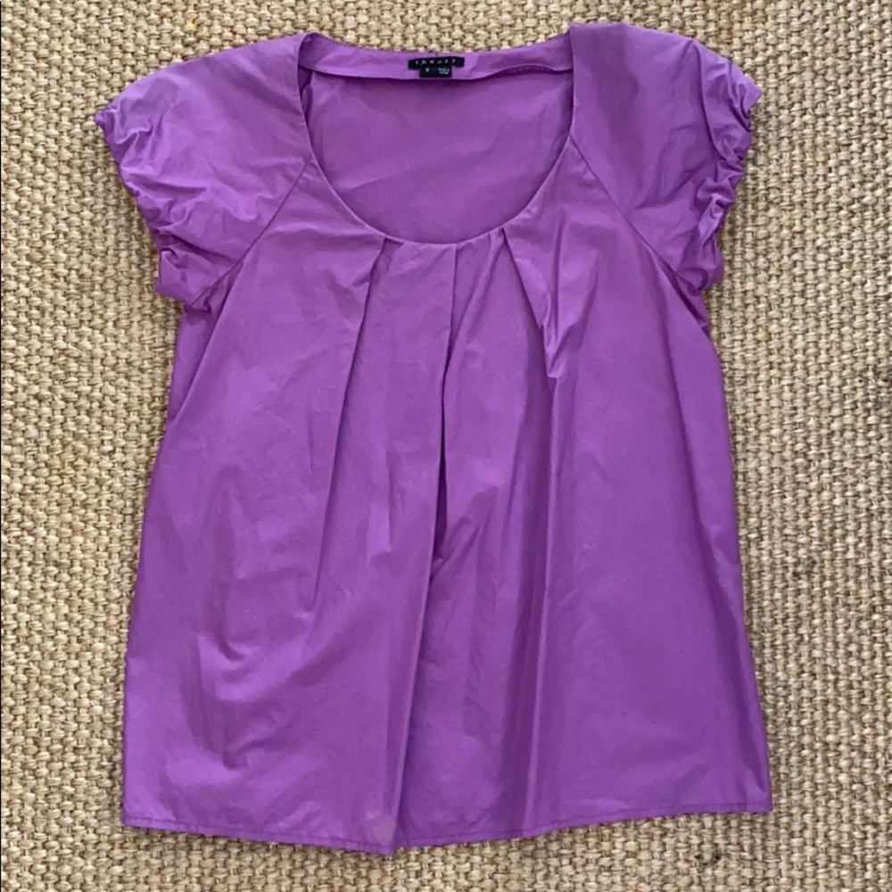 Purple Short Sleeved Cotton Top